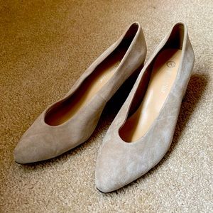 Size 11 Nude Suede Heels
